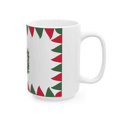 Flag of the Commander of a Corps of the Royal Hungarian Defence Forces 1939-1945 afloat (Hungary) White Coffee Mug - Go Mug Yourself
