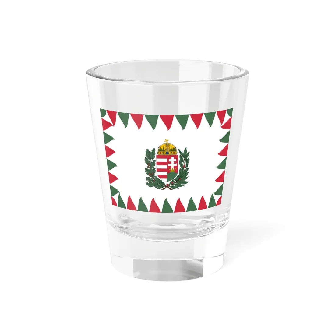 Flag of the Commander of a Corps of the Royal Hungarian Defence Forces 1939-1945 (Hungary) Shot Glass 1.5oz 1.5oz - Go Mug Yourself