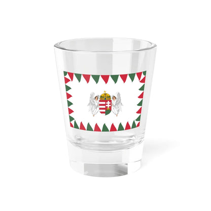 Flag of the Commander of an Army of the Royal Hungarian Defence Forces 1940-1945 afloat (Hungary) Shot Glass 1.5oz 1.5oz - Go Mug Yourself