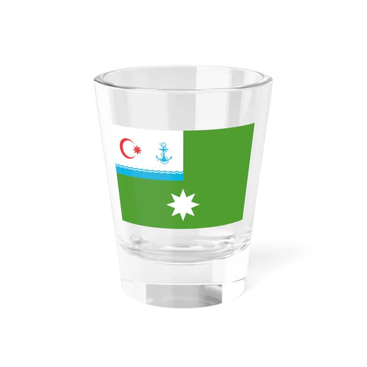Flag of the Commander of Group of Vessels of the Azerbaijan State Border Service (Azerbaijan) Shot Glass 1.5oz 1.5oz - Go Mug Yourself