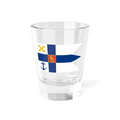 Flag of the Commander of the Finnish Navy 1920-1971 (Finland) Shot Glass 1.5oz 1.5oz - Go Mug Yourself