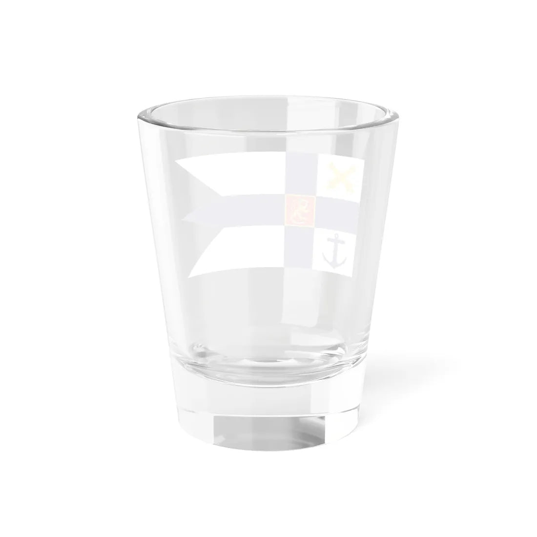 Flag of the Commander of the Finnish Navy 1920-1971 (Finland) Shot Glass 1.5oz - Go Mug Yourself
