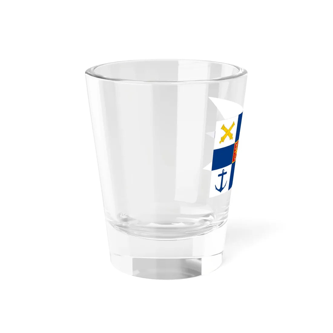 Flag of the Commander of the Finnish Navy 1920-1971 (Finland) Shot Glass 1.5oz - Go Mug Yourself