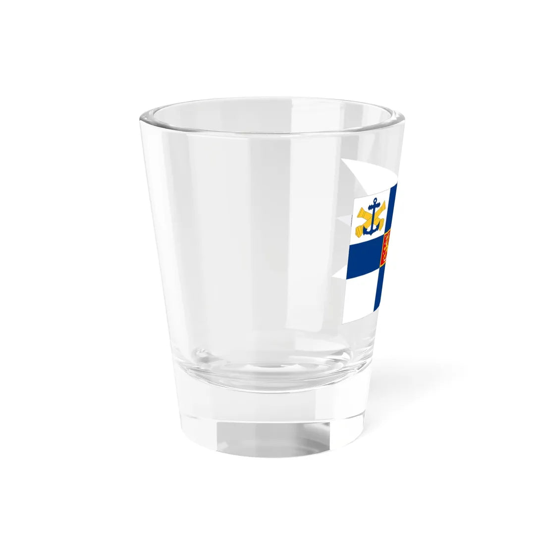 Flag of the Commander of the Finnish Navy 1971-1978 (Finland) Shot Glass 1.5oz - Go Mug Yourself