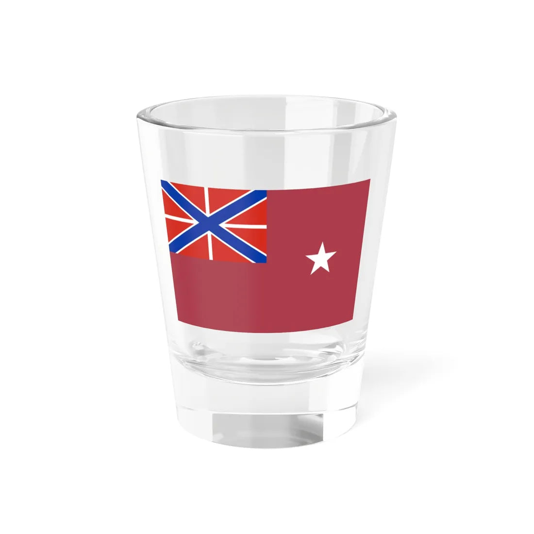 Flag of the commander of the marine military unit of the National Guard of Russia (Russia) Shot Glass 1.5oz 1.5oz - Go Mug Yourself