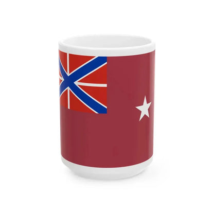 Flag of the commander of the marine military unit of the National Guard of Russia (Russia) White Coffee Mug 15oz - Go Mug Yourself