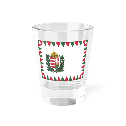 Flag of the Commander of the Royal Hungarian River Defence Forces 1939-1945 (Hungary) Shot Glass 1.5oz 1.5oz - Go Mug Yourself
