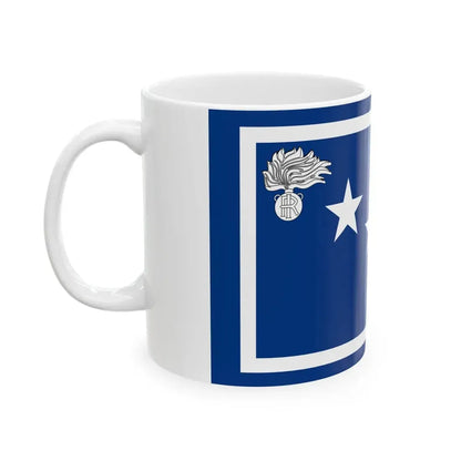 Flag of the commanding general of the Carabinieri (Italy) White Coffee Mug - Go Mug Yourself