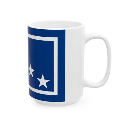 Flag of the commanding general of the Carabinieri (Italy) White Coffee Mug - Go Mug Yourself