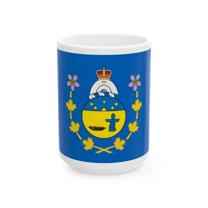 Flag of the Commissioner of Nunavut (Canada) White Coffee Mug 15oz - Go Mug Yourself