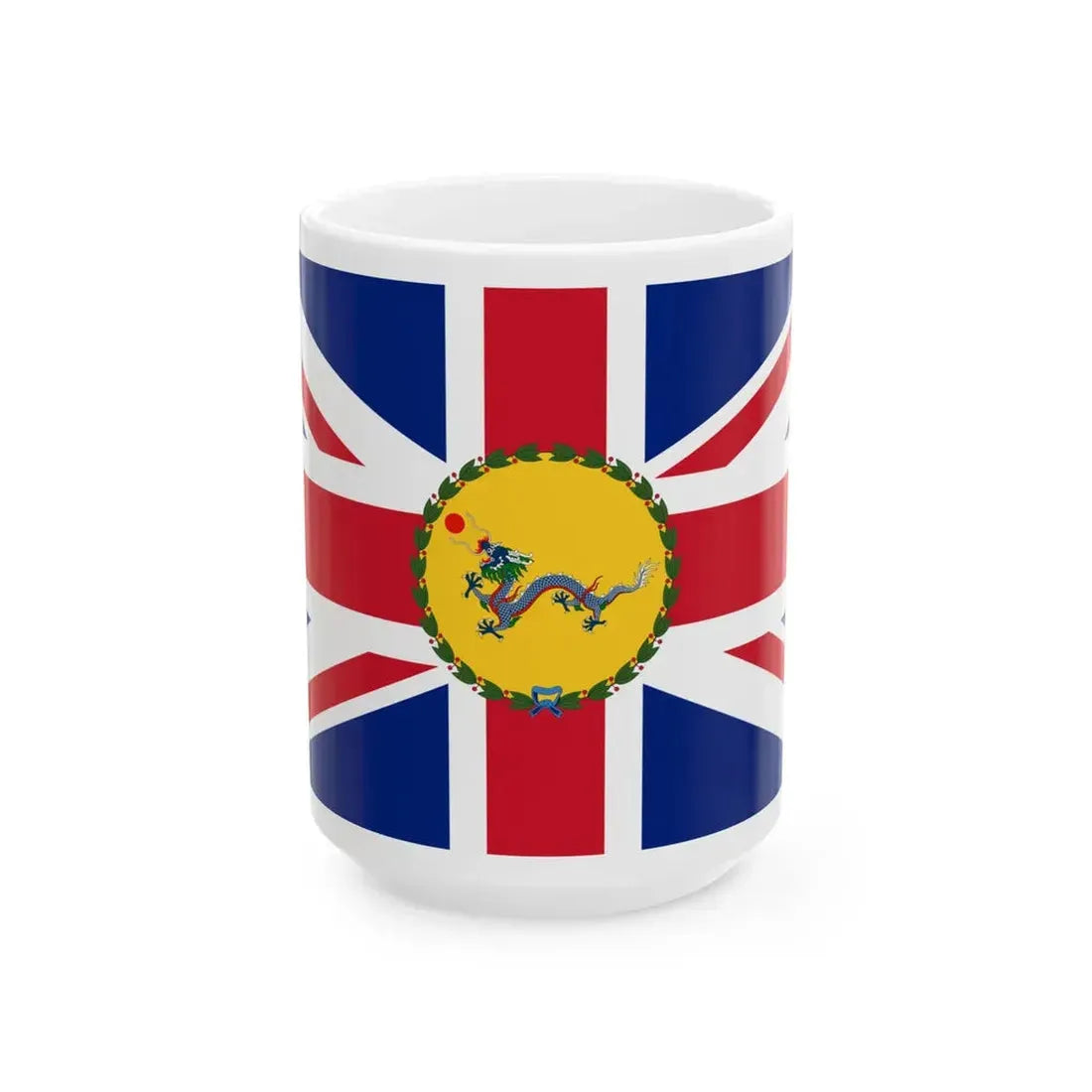Flag of the Commissioner of Weihaiwei 1899-1903 (China) White Coffee Mug 15oz - Go Mug Yourself