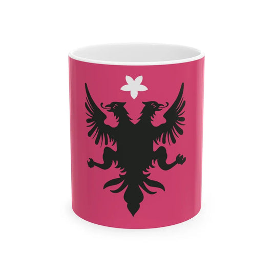 Flag of the Committee for the National Defence of Kosovo 1918 (Albania) White Coffee Mug 11oz - Go Mug Yourself