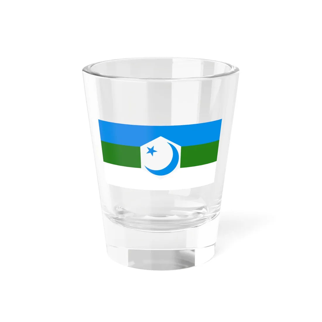 Flag of the Committee of Bashkir Resistance (Russia) Shot Glass 1.5oz 1.5oz - Go Mug Yourself