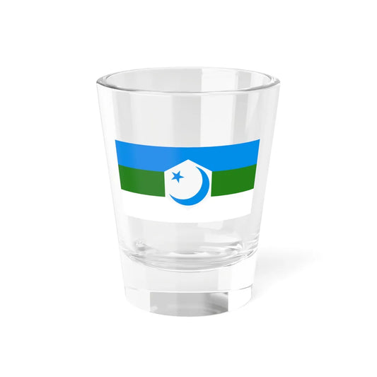 Flag of the Committee of Bashkir Resistance (Russia) Shot Glass 1.5oz 1.5oz - Go Mug Yourself
