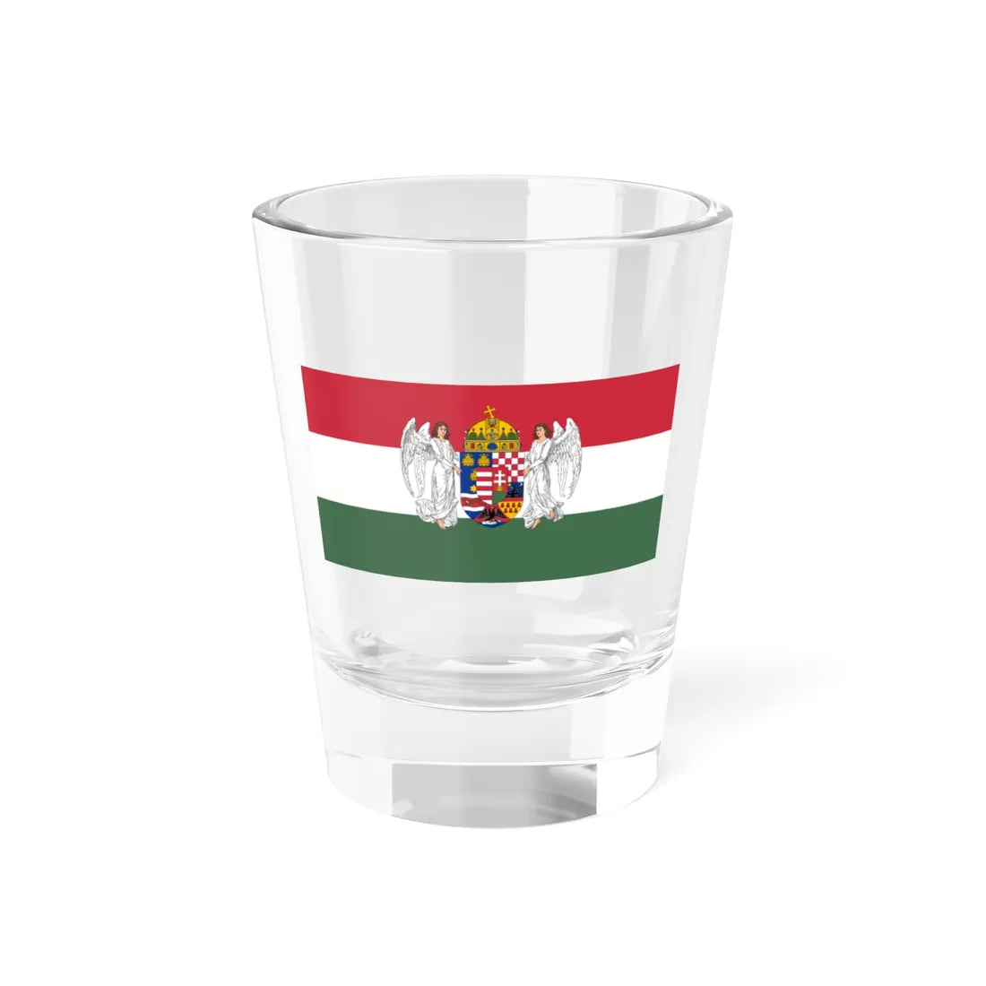 Flag of the common ministries of the Lands of the Holy Hungarian Crown 1896-1915 angels (Hungary) Shot Glass 1.5oz 1.5oz - Go Mug Yourself