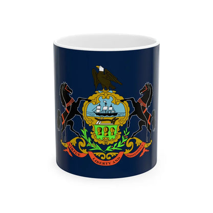 Flag of the Commonwealth of Pennsylvania (United States) White Coffee Mug 11oz - Go Mug Yourself