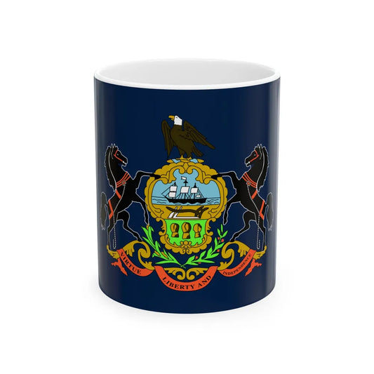 Flag of the Commonwealth of Pennsylvania (United States) White Coffee Mug 11oz - Go Mug Yourself