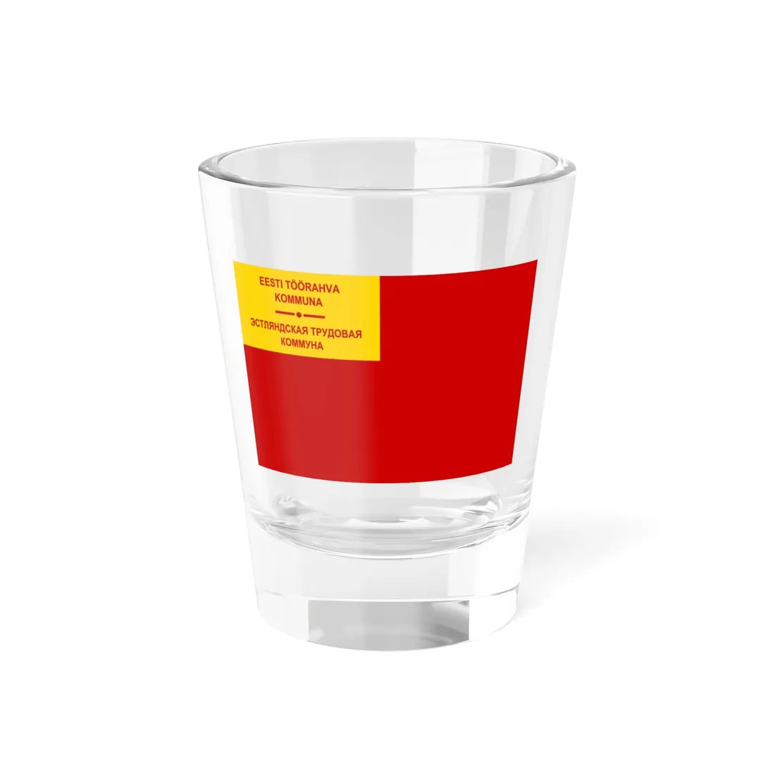 Flag of the Commune of the Working People of Estonia (Estonia) Shot Glass 1.5oz 1.5oz - Go Mug Yourself