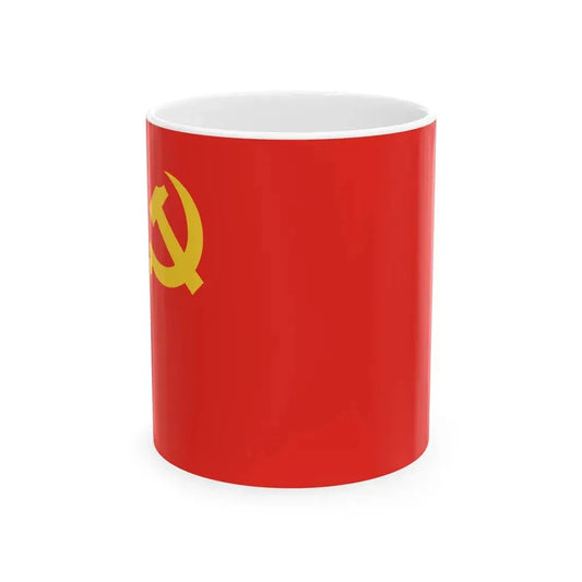 Flag of the Communist Party of China (China) White Coffee Mug 11oz - Go Mug Yourself