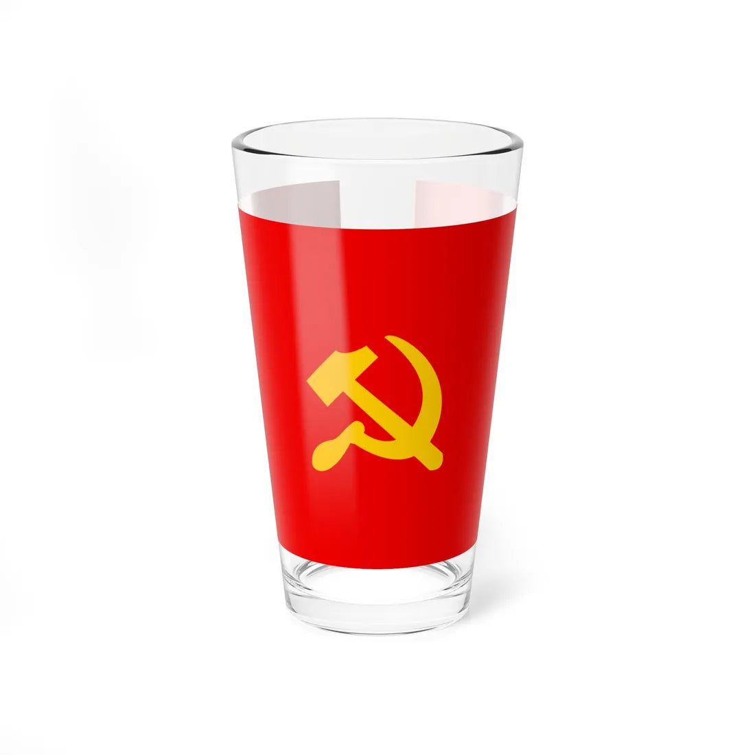 Flag of the Communist Party of Greece 1940s (Greece) Pint Glass 16oz 16oz - Go Mug Yourself