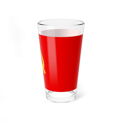 Flag of the Communist Party of Greece 1940s (Greece) Pint Glass 16oz - Go Mug Yourself