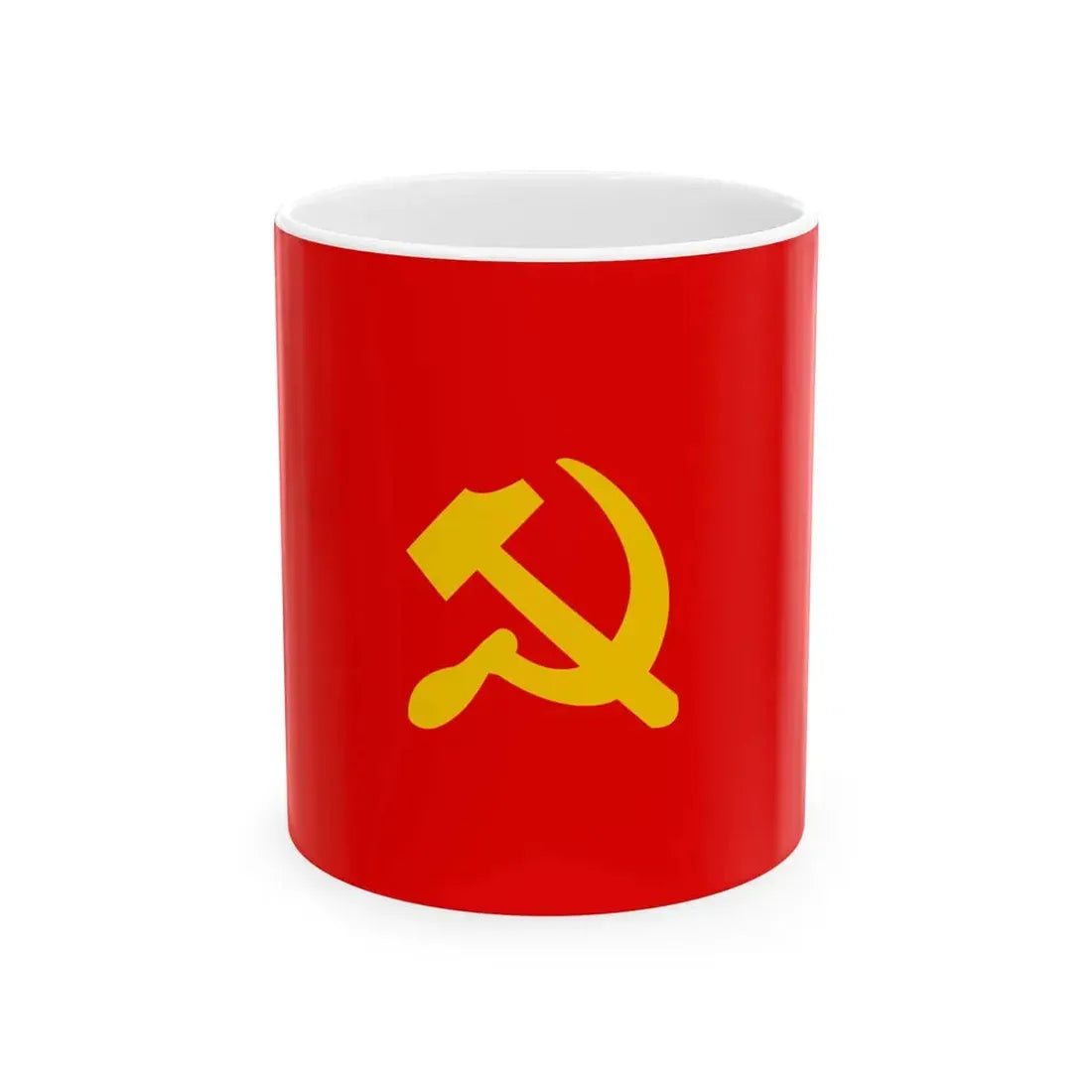 Flag of the Communist Party of Greece 1940s (Greece) White Coffee Mug 11oz - Go Mug Yourself