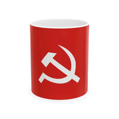 Flag of the Communist Party of Nepal Maoist (Nepal) White Coffee Mug 11oz - Go Mug Yourself