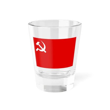 Flag of the Communist Party of Nepal Unified Marxist-Leninist (Nepal) Shot Glass 1.5oz 1.5oz - Go Mug Yourself