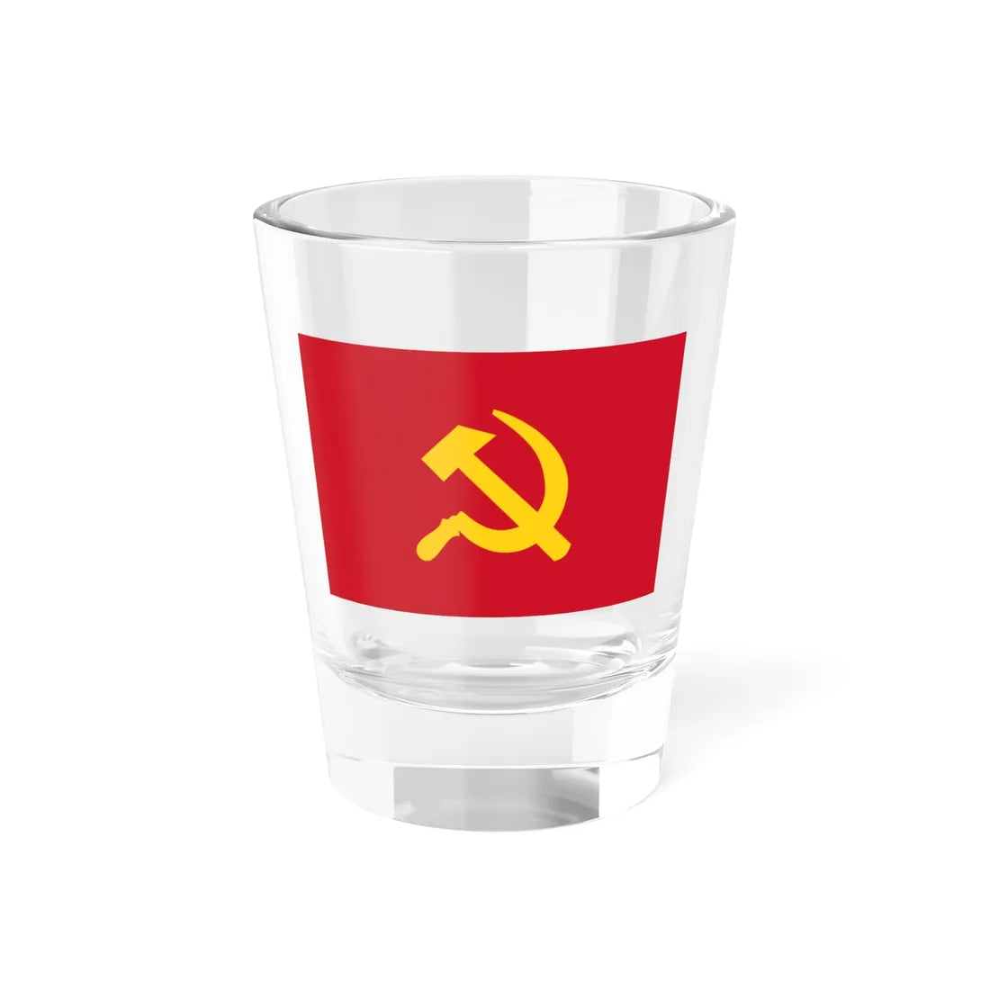 Flag of the Communist Party of the Philippines alternative II (Philippines) Shot Glass 1.5oz 1.5oz - Go Mug Yourself