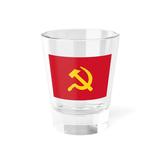 Flag of the Communist Party of the Philippines alternative II (Philippines) Shot Glass 1.5oz 1.5oz - Go Mug Yourself