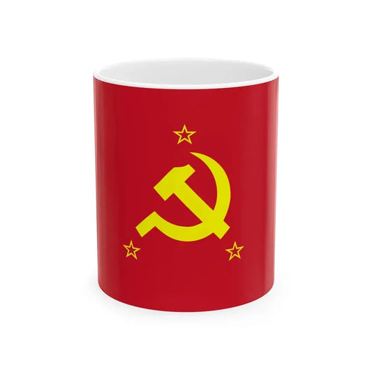 Flag of the Communist Party of the Philippines alternative (Philippines) White Coffee Mug 11oz - Go Mug Yourself