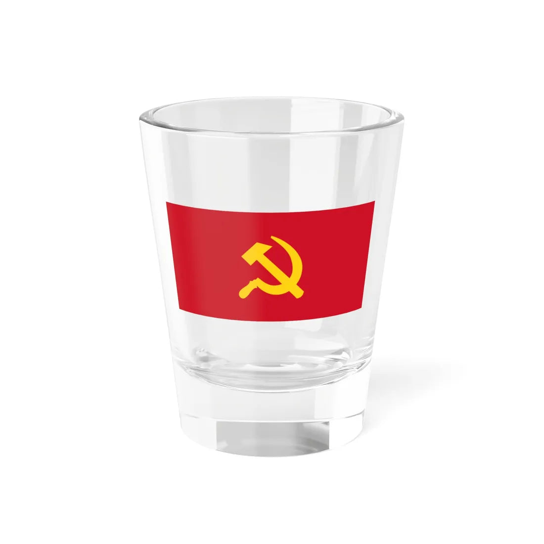 Flag of the Communist Party of the Philippines (Philippines) Shot Glass 1.5oz 1.5oz - Go Mug Yourself
