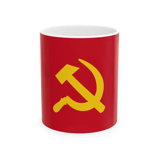 Flag of the Communist Party of the Philippines (Philippines) White Coffee Mug 11oz - Go Mug Yourself