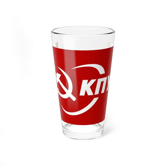 Flag of the Communist Party of Ukraine (Ukraine) Pint Glass 16oz 16oz - Go Mug Yourself