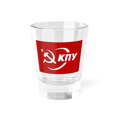 Flag of the Communist Party of Ukraine (Ukraine) Shot Glass 1.5oz 1.5oz - Go Mug Yourself