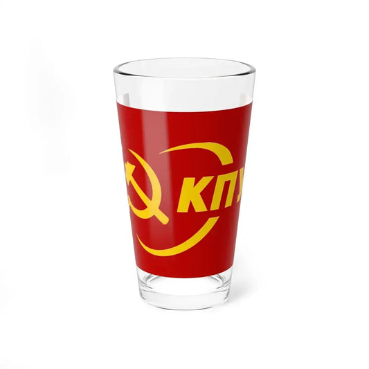 Flag of the Communist Party of Ukraine variant (Ukraine) Pint Glass 16oz 16oz - Go Mug Yourself