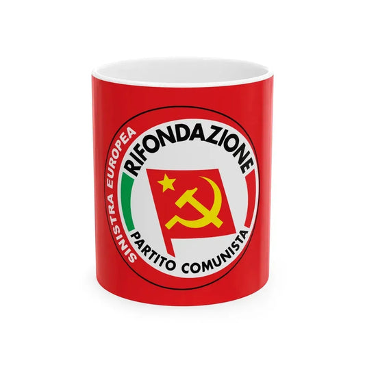 Flag of the Communist Refoundation Party (Italy) White Coffee Mug 11oz - Go Mug Yourself