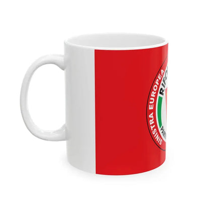 Flag of the Communist Refoundation Party (Italy) White Coffee Mug - Go Mug Yourself