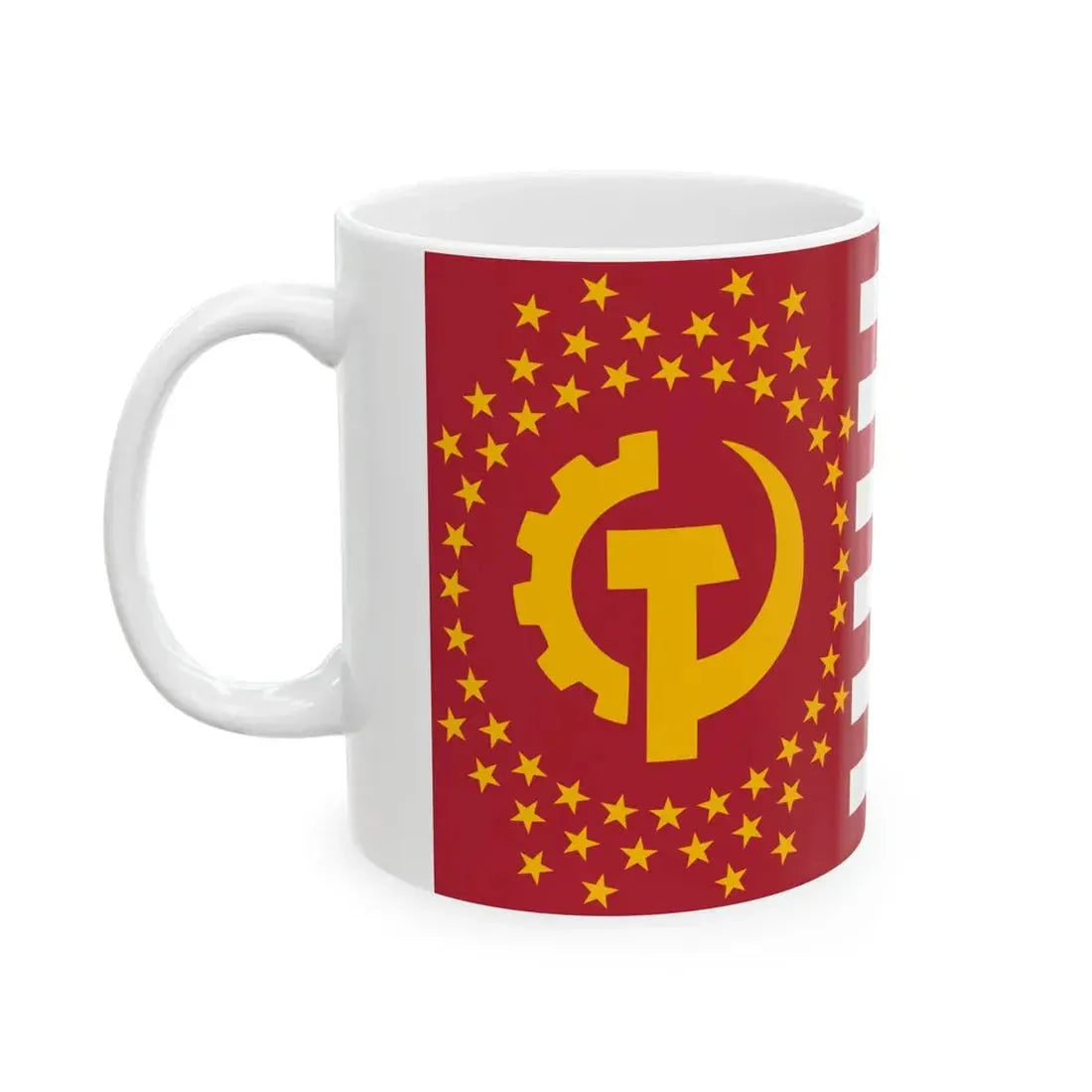 Flag of the Communist States of America (United States) White Coffee Mug - Go Mug Yourself