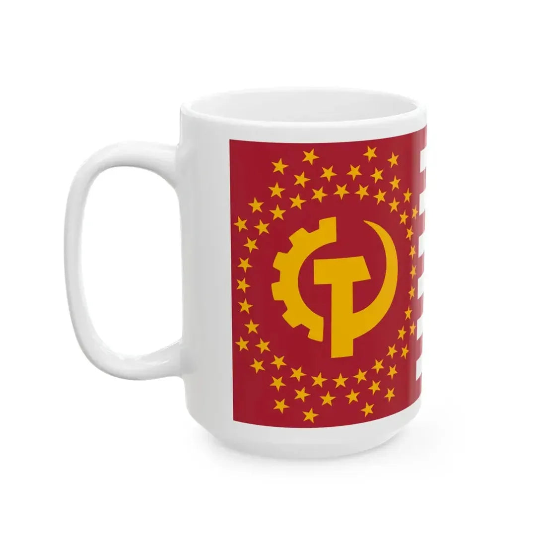 Flag of the Communist States of America (United States) White Coffee Mug - Go Mug Yourself