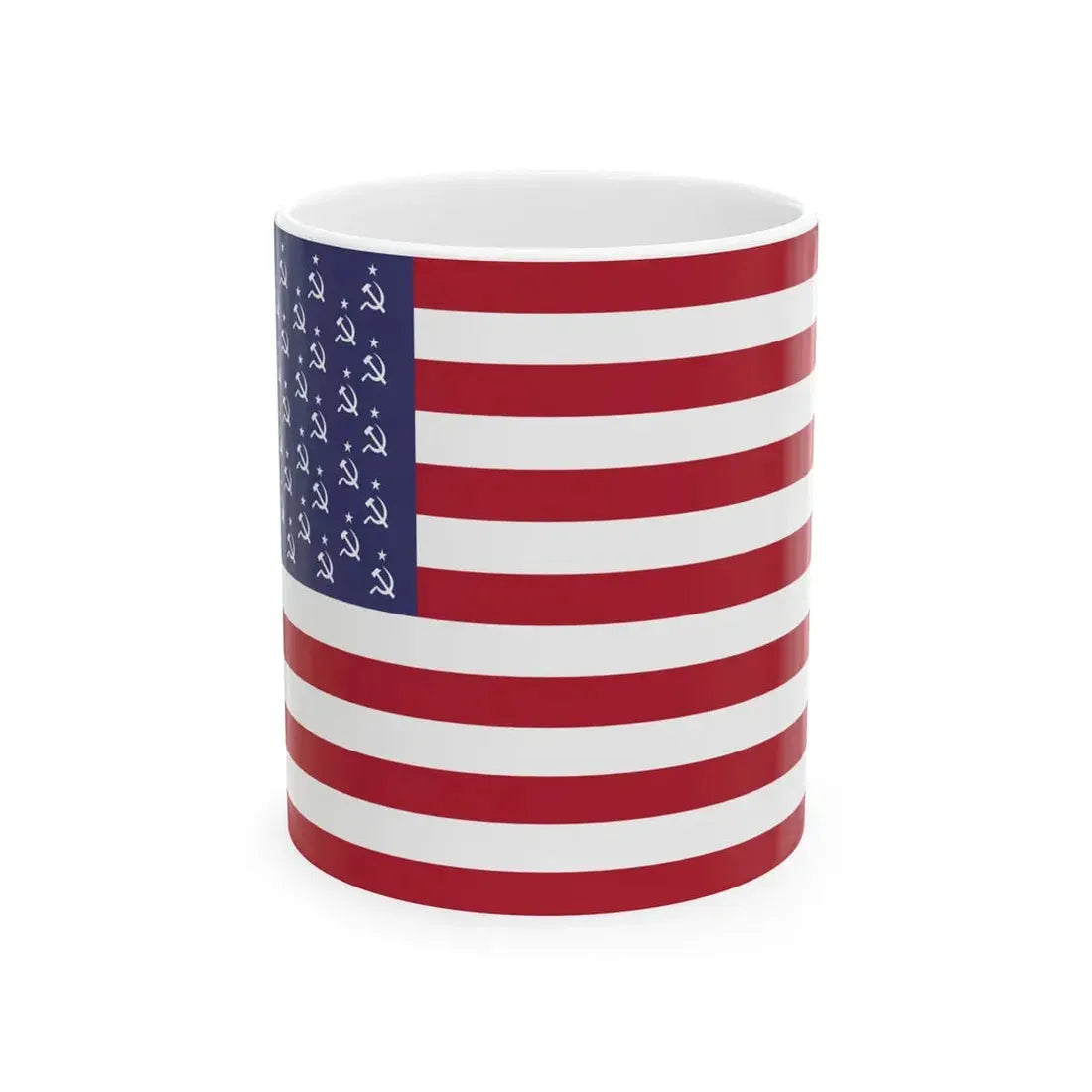 Flag of the Communist United States (United States) White Coffee Mug 11oz - Go Mug Yourself