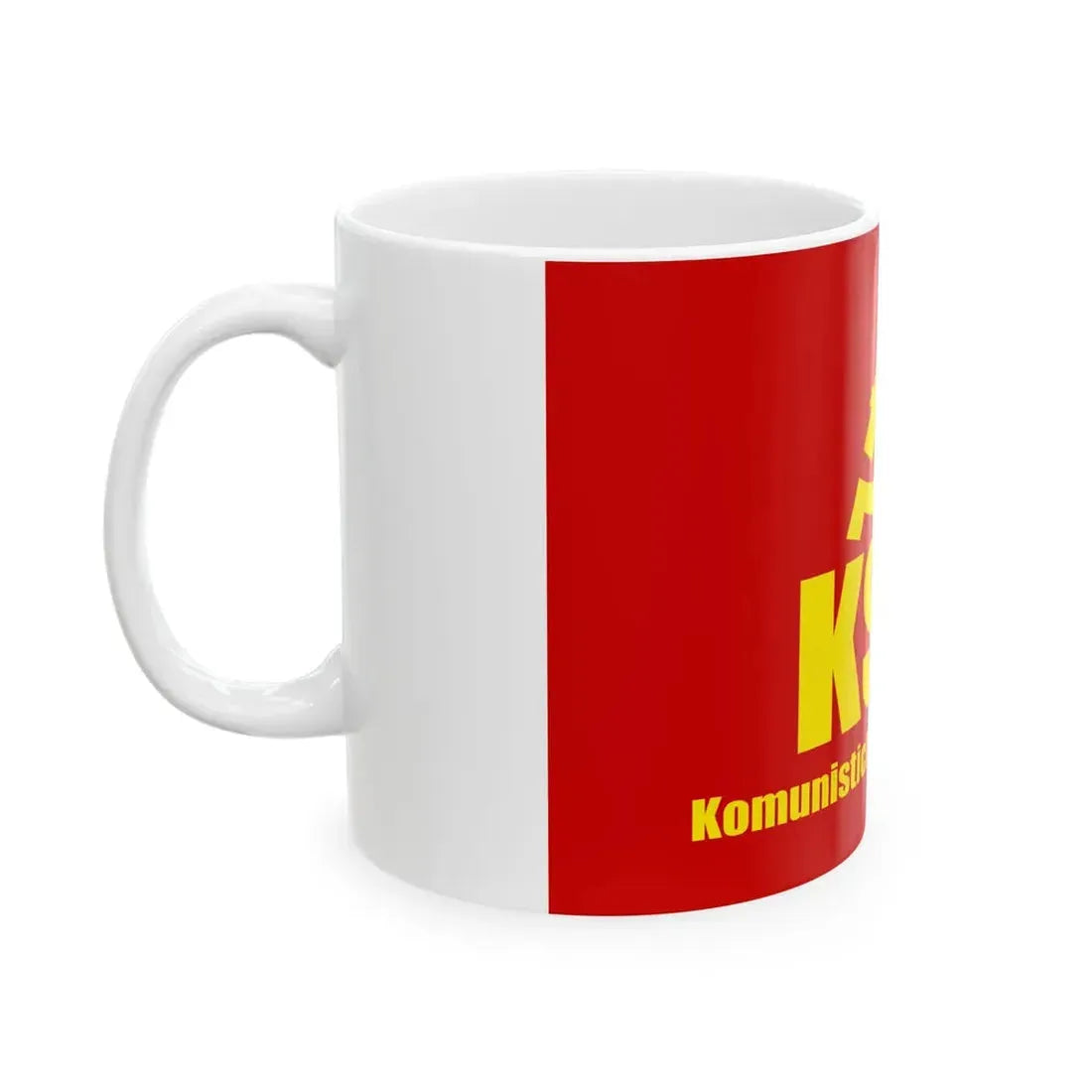 Flag of the Communist Youth Union Czech Republic (Czech Republic) White Coffee Mug - Go Mug Yourself