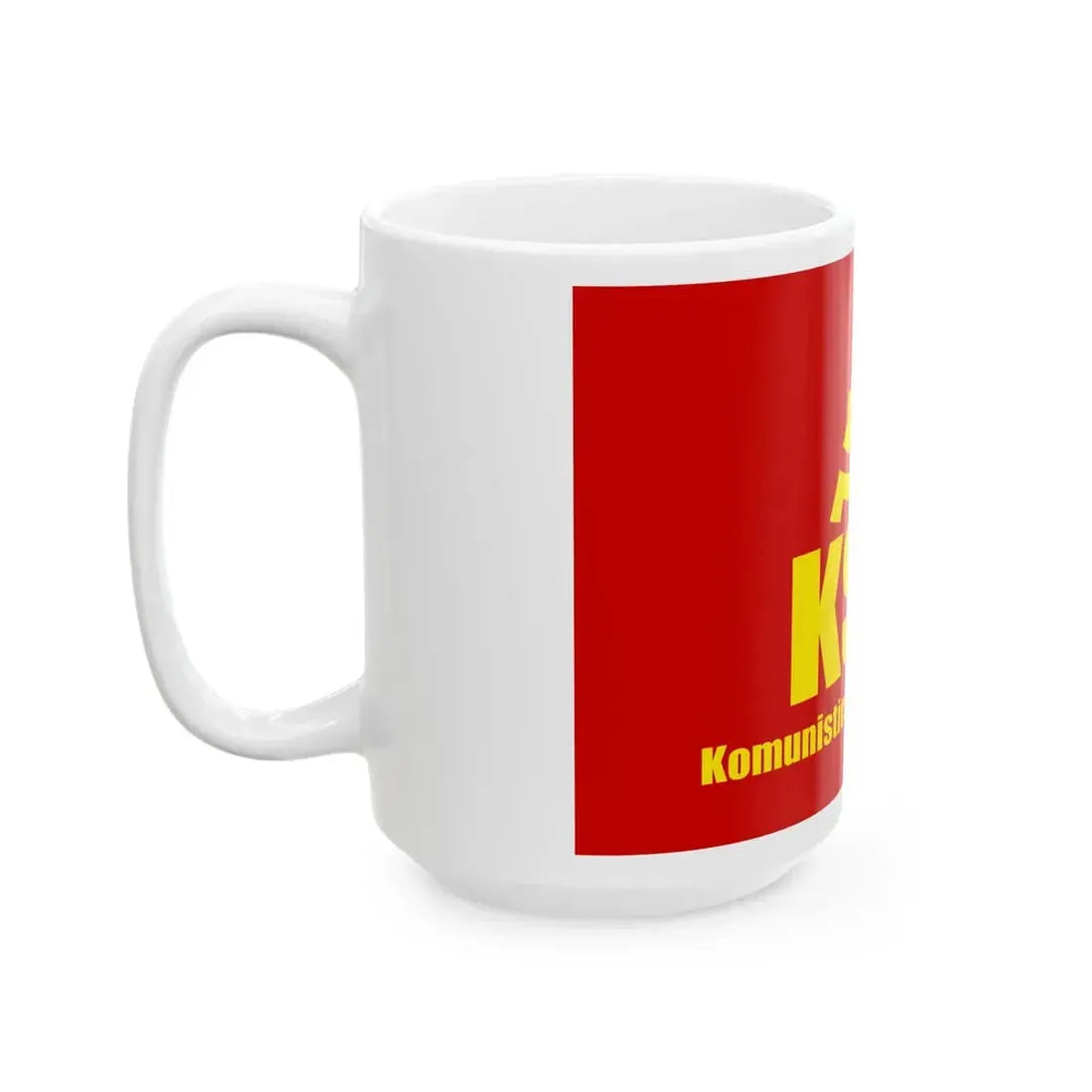 Flag of the Communist Youth Union Czech Republic (Czech Republic) White Coffee Mug - Go Mug Yourself
