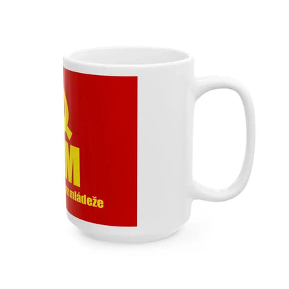 Flag of the Communist Youth Union Czech Republic (Czech Republic) White Coffee Mug - Go Mug Yourself