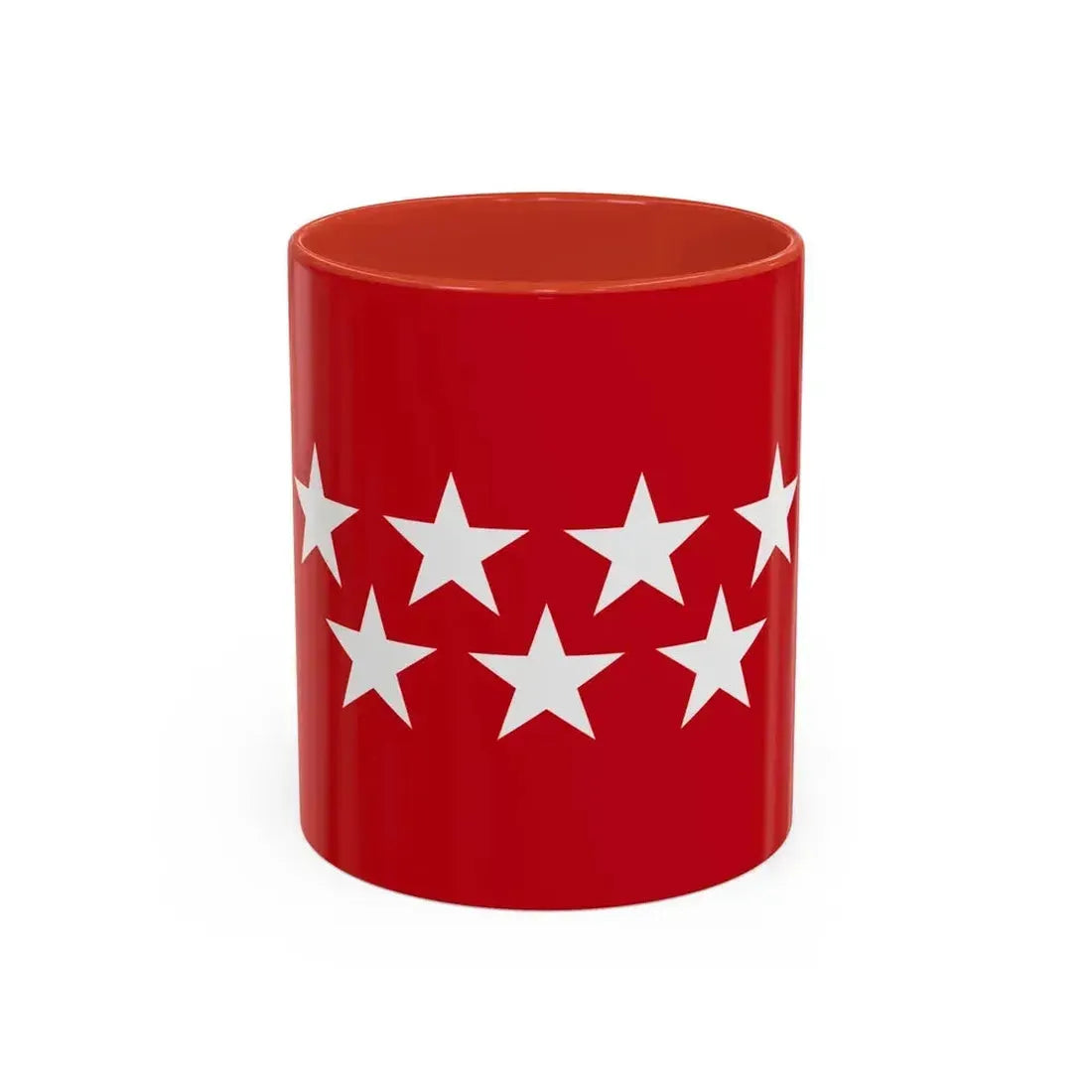 Flag of the Community of Madrid Spain - Accent Coffee Mug 11oz Red - Go Mug Yourself