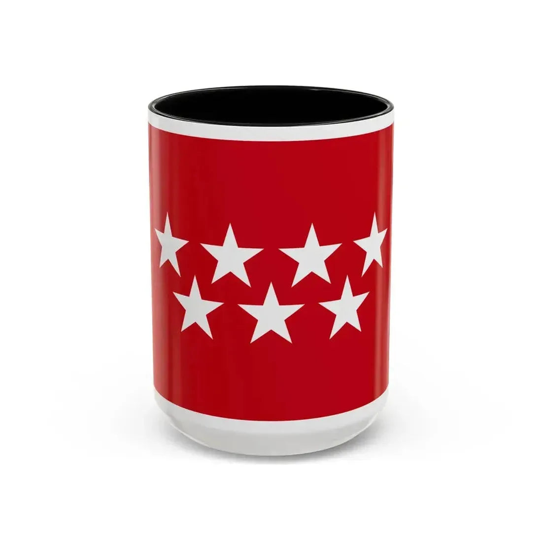 Flag of the Community of Madrid Spain - Accent Coffee Mug 15oz Black - Go Mug Yourself