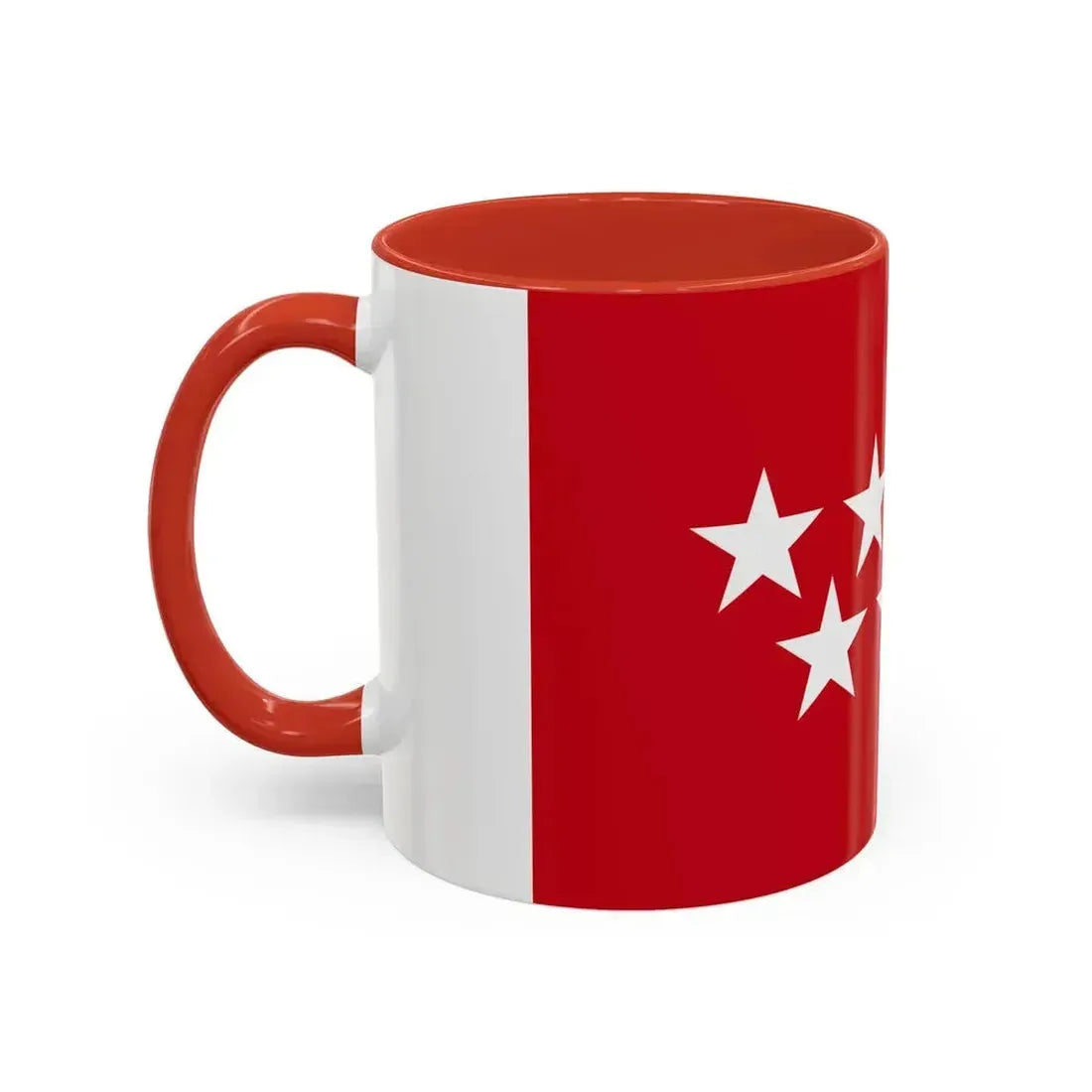 Flag of the Community of Madrid Spain - Accent Coffee Mug - Go Mug Yourself