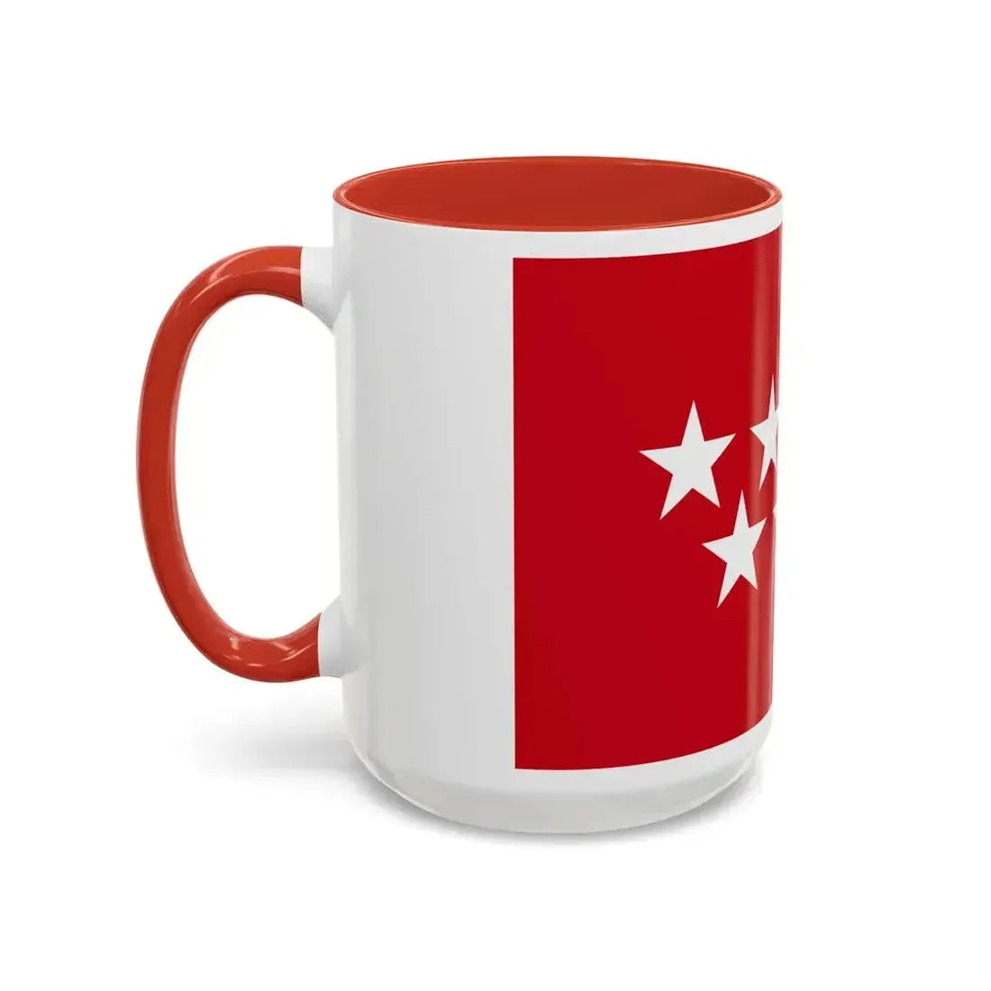 Flag of the Community of Madrid Spain - Accent Coffee Mug - Go Mug Yourself