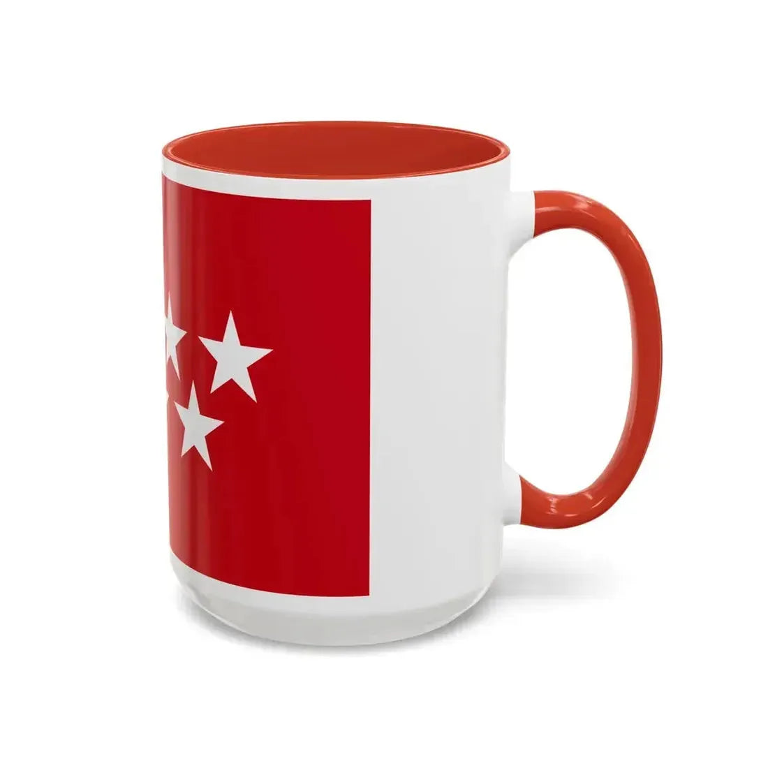 Flag of the Community of Madrid Spain - Accent Coffee Mug - Go Mug Yourself