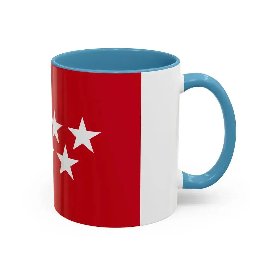 Flag of the Community of Madrid Spain - Accent Coffee Mug - Go Mug Yourself